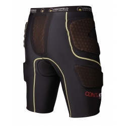 Contakt Shorts - wygląd spodenek  - spodenki rowerowe z ochraniaczami Forcefield - tył